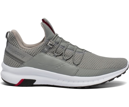 Tenis Saucony Stretch & Go Glide Hombre Zapatillas Running Gris / Blancas México MX-165-EZ
